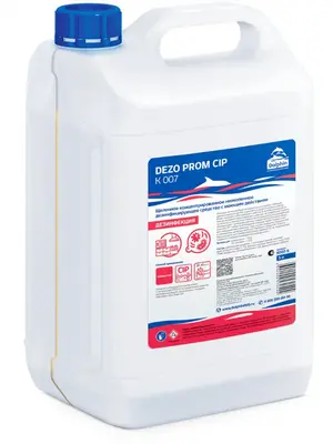 Средство дезинфицирующее с моющим действием Долфин DEZO PROM CIP низкопенное 5 л  (артикул производителя К007-5)