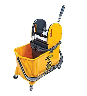 Ведро с вертикальным отжимом на колесах Selmop 24 л пластиковое желтое (артикул производителя HTS731Y)