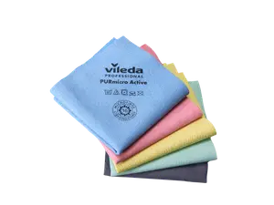 Салфетка Vileda ПУРмикро Актив 38х35 см желтая (артикул производителя 174072)