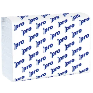 Бумажные полотенца листовые PROtissue Z сложения 2 слойные белые 190 листов (артикул производителя C443)