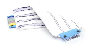 Моп плоский Ben Fatto микрофибра с мягкими абразивными вставками 34 см белый кнопки, BF30557