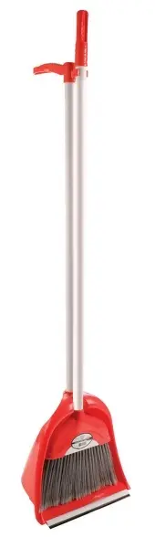 Щетка с длинным ворсом + совок Ленивка красный арт. AF202-R