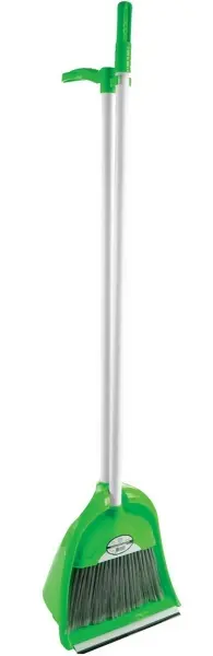 Щетка с длинным ворсом + совок Ленивка зеленый арт. AF202-G