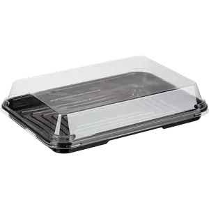 Крышка к контейнеру для суши пластиковая прямоугольная 167х112х36 мм прозрачная