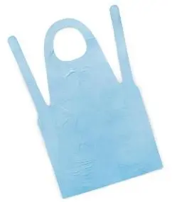 Фартук одноразовый ПНД 76х120см, 8мкм, голубой 100шт/упак