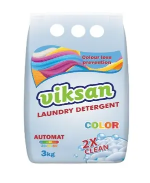 Стиральный порошок для белья VIKSAN 2X Clean COLOR автомат для цветного белья 3 кг
