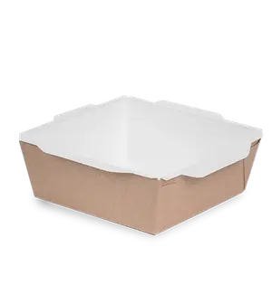 Бумажный контейнер OPSALAD 900 мл 150x150x48 мм крафт