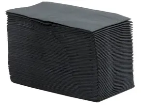 Салфетки бумажные черные 33х33 двуслойные 1/8 сложение 200 шт