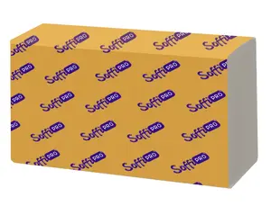 Полотенца бумажные листовые SoffiPro Premium 2 сл белые Z сложения 200 листов (артикул производителя 10901358)