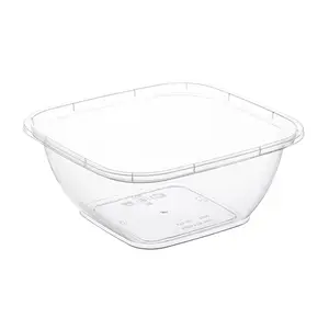 Контейнер пластиковый квадратный 126х126х51 мм, 375 мл прозрачный 