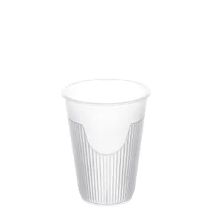 Стакан пластиковый для горячего Прозрачный 250мл Зимний  