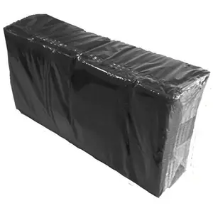 Салфетки бумажные черные 33х33 двуслойные 1/8 сложение 200 шт