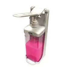 Диспенсер для жидкого мыла, дез. средств Uctem белый локтевой арт. DSS130)