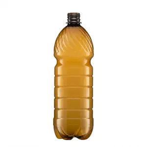 Бутылка ПЭТ 1л с УЗКИМ горлом фигурн. коричневая. ГАЗ