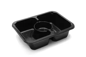 Контейнер под запайку К-187х137х45С 650мл черный ПП