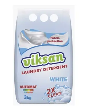 Стиральный порошок для белья VIKSAN 2X Clean WHITE автомат для белого белья 3 кг