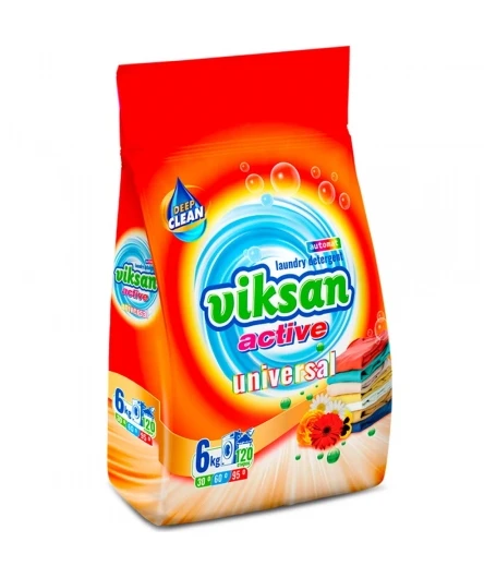 Стиральный порошок для белья VIKSAN Aktiv Universal автомат для белого, цветного белья 6 кг