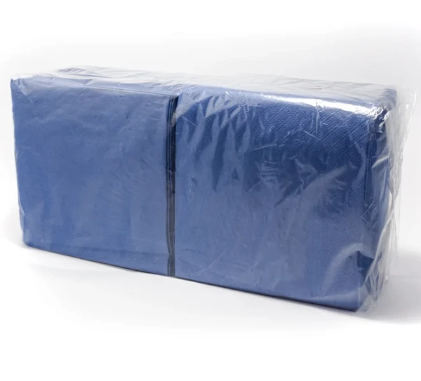 Салфетки бумажные синие 33х33 двухслойные 200 шт