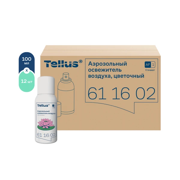 Освежитель воздуха аэрозольный Tellus Стандарт A1 цветочный аромат 100 мл картридж (артикул производителя 611602)