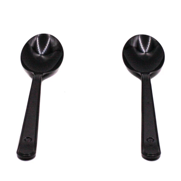 Ложка одноразовая столовая пластиковая черная 18 см