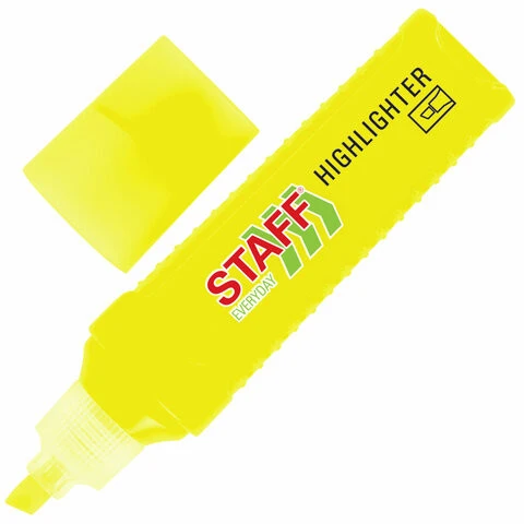 Маркер-текстовыделитель, желтый, 1-5мм