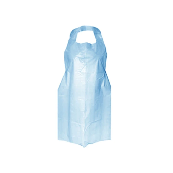 Фартук одноразовый ПВД 80х120см, 30мкм, голубой, 50шт/уп