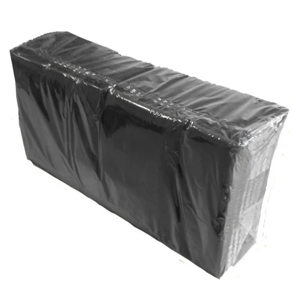 Салфетки бумажные черные 33х33 двухслойные 200 шт