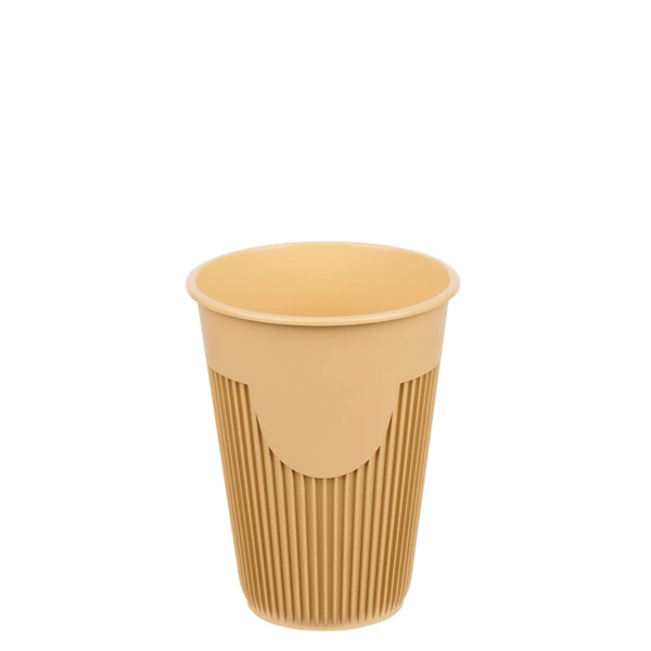 Стакан пластиковый для горячего Коричневый 350мл Зимний  