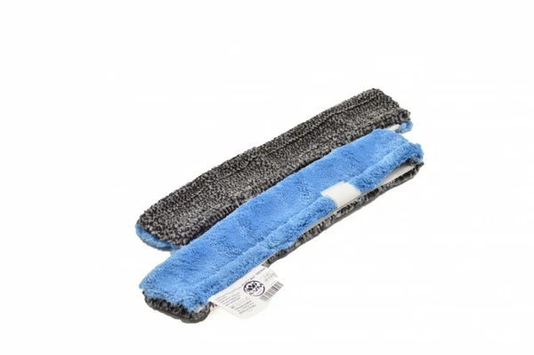 Шубка-щетка для мытья окон микрофибра синяя+абразив серый 35см липучка (артикул производителя SB3944)