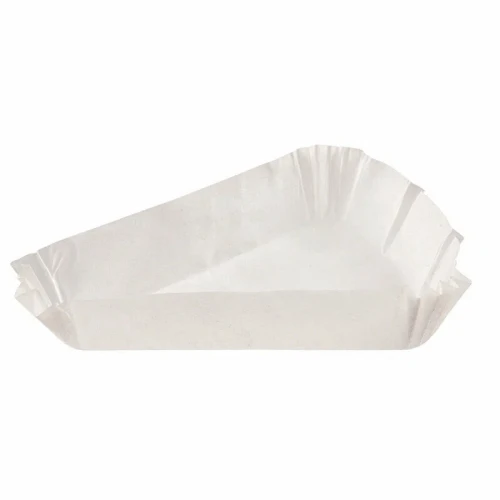 Бумажные тарталетки 102х102х78х25 мм треугольные белые