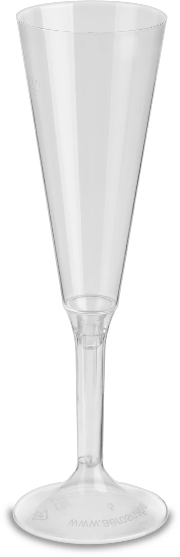 Бокал (фужер) одноразовый для шампанского прозрачный Флюте 160мл