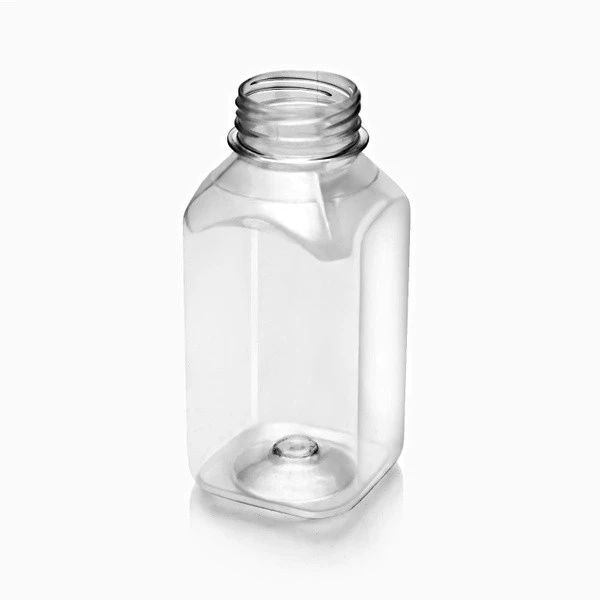 Бутылка ПЭТ 0,3л с ШИРОКИМ горлом квадр. прозрачная