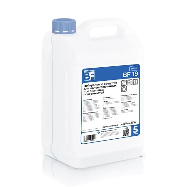 Средство для мытья стекол и зеркал Ben Fatto Crystal 5 л (арт BF19-5)