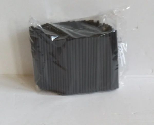 Трубочки для коктейля без изгиба утолщенные черные, диаметр 5 мм, 12,5см 400шт