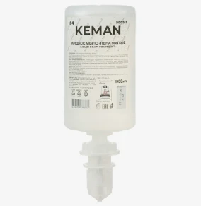 Мыло-пена для рук кардтридж Keman S4 нейтральное бесцветное с отдушкой 1 л (артикул производителя 500511)
