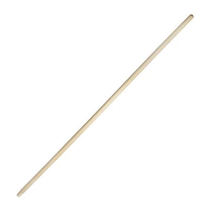 Черенок деревянный 120-130 см с резьбой для швабры D24мм