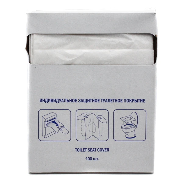 Одноразовые покрытия на унитаз в упаковке 100 шт (артикул С-89)