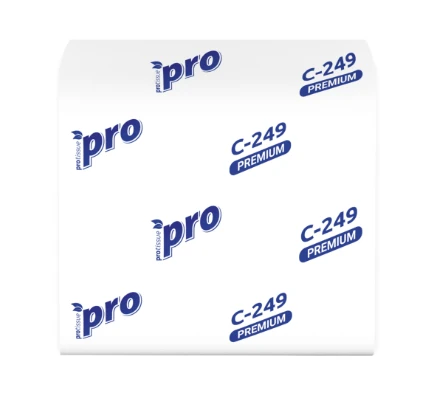 Бумага туалетная листовая PROtissue Instant  двухслойная белая V слож 250 листов арт. С249