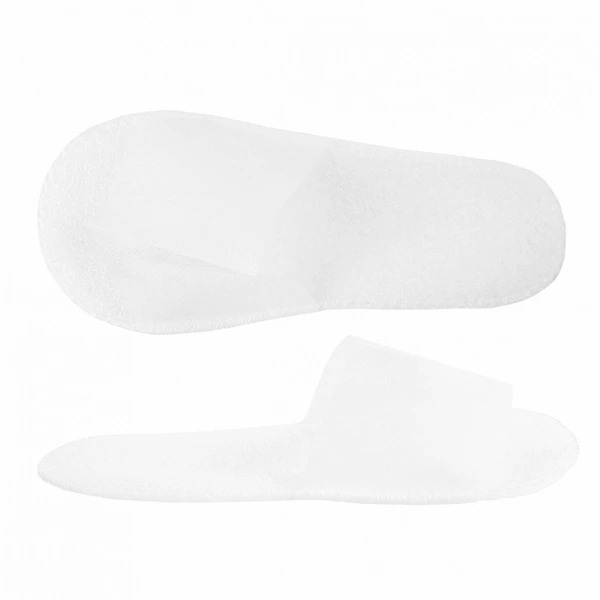 Тапочки одноразовые, открытый мыс, белые, спанбонд, антикризисные