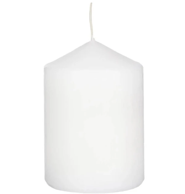 Свеча столбик диаметр 70 мм, высота 100мм, БЕЛАЯ 1шт