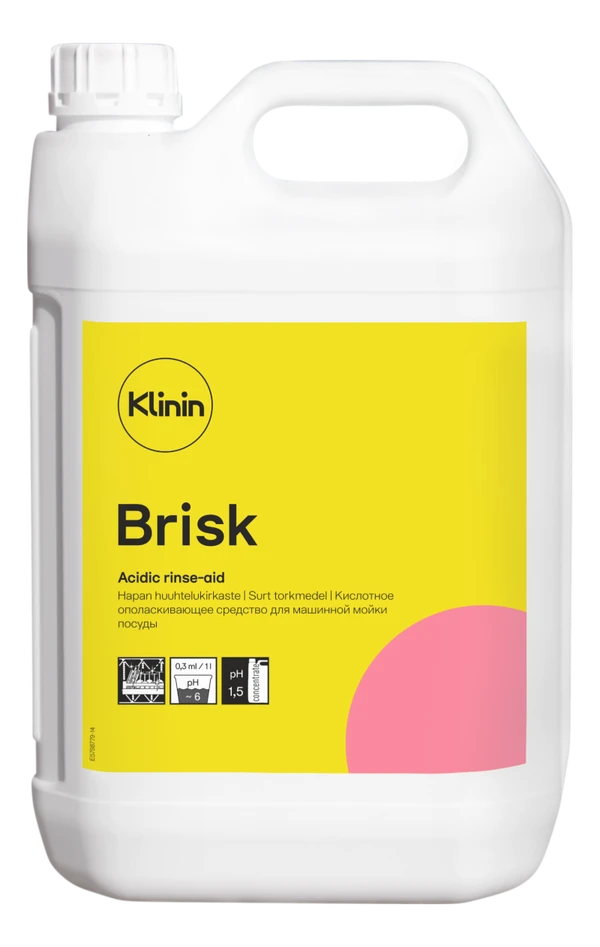 Средство ополаскивающее для ПММ для жесткой воды Klinin MD3 Brisk 5 л (артикул производителя 205107)