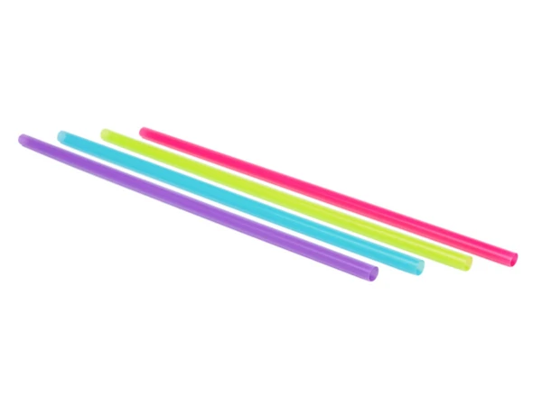 Трубочки для коктейля без изгиба микс, диаметр 8 мм, 24 см, 250шт