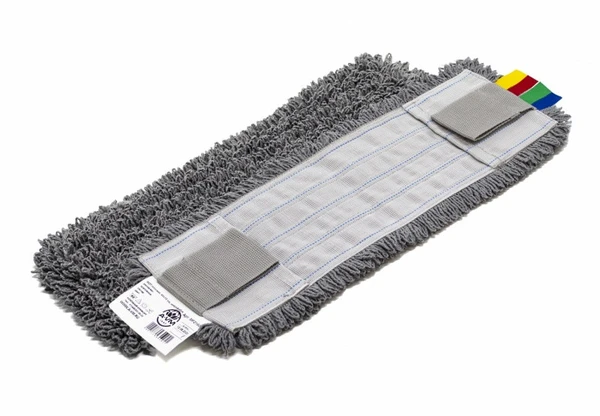 Моп плоский 50х15см микрофибра петлевой ухо+карман серый (артикул производителя MF2165)