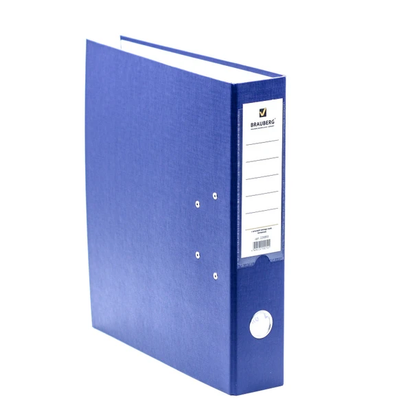 Папка-регистратор 70мм А4 с ПВХ покрытием без уголка синяя черн фист красн