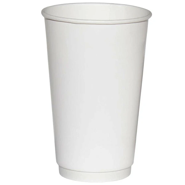 Стакан одноразовый бумажный белый 400мл 2-сл
