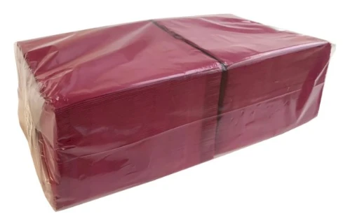 Салфетки бумажные бордовые 33х33 двухслойные 200 шт