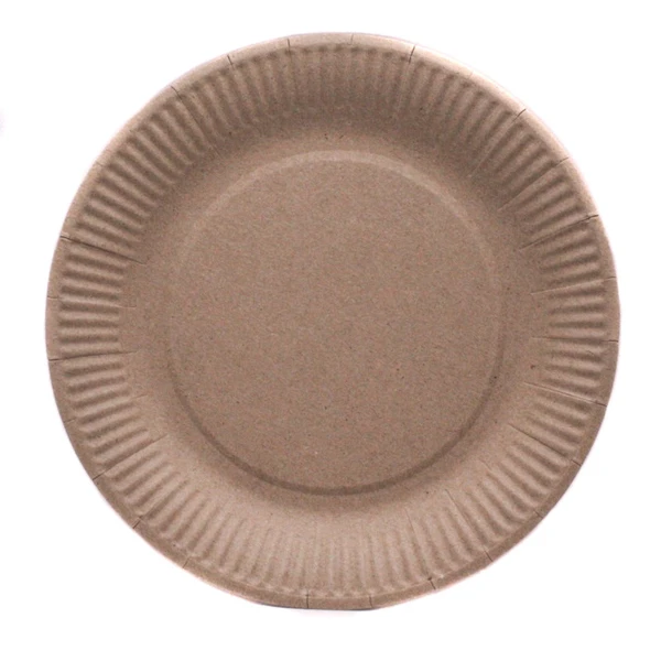 Тарелка бумажная d21см крафт картон
