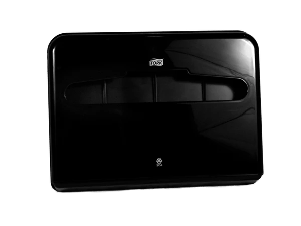 Диспенсер для бумажных покрытий на унитаз TORK V1 Elevation черный пластик (артикул производителя 344088)