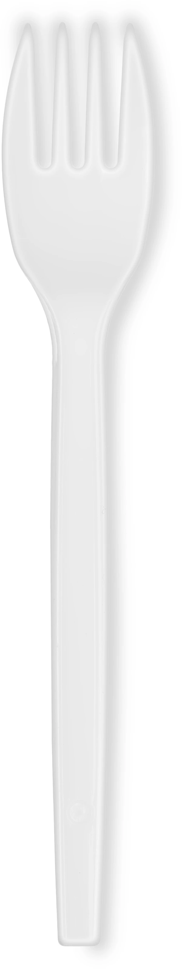 Вилка одноразовая полистирольная белая 16,5 см