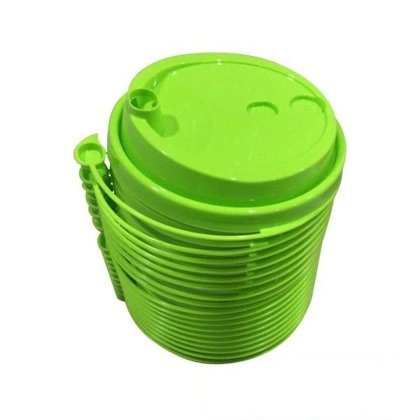 Крышка для стакана 90 мм пластиковая  салатовая с заглушкой 